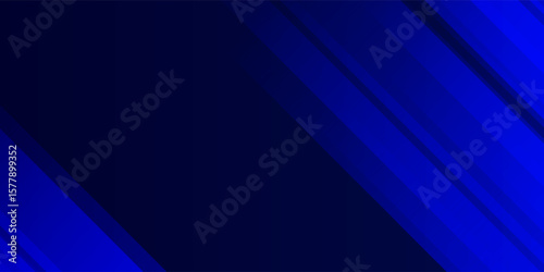 Dark blue background with abstract geometric elements. Wide banner.