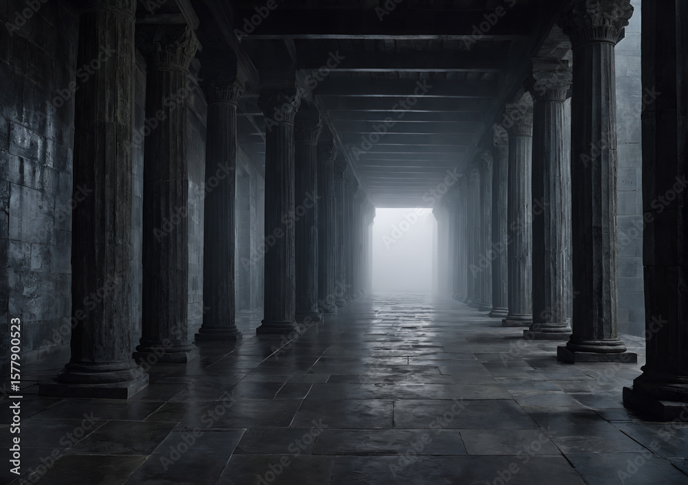 Obraz premium columns in the dark