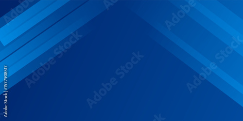 Abstract blue background with glowing geometric lines. Modern blue gradient square shape design. Futuristic technology concept. Suit for brochure,