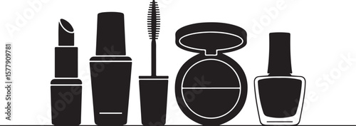 Makeup essentials collection black and white lipstick