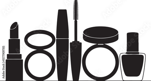 Makeup collection lipstick mascara compact nail polish