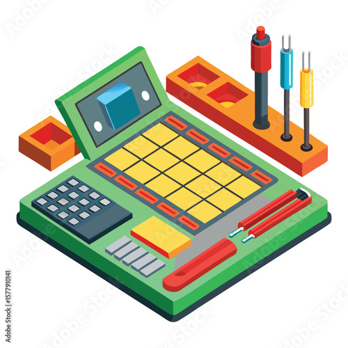 A calculator and pen on office paper, perfect for business, finance, or school mathematics