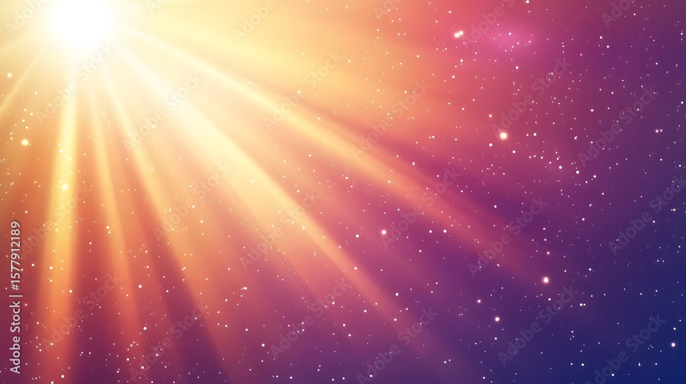 Obraz premium Radiant Light Rays Galaxy Background Cosmic Dust