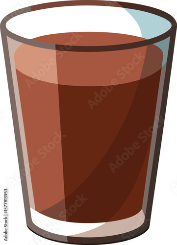 Steaming Hot Coffee Beverages Refreshing Chocolate Drink in a Glass, Perfect for a Summer Day or Anytime Treat