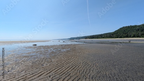 St Lawrence River shore in Forestville Quebec 