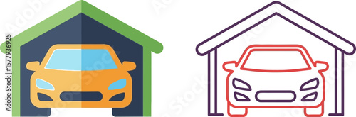 Car garage vector illustration design for automotive service and storage use