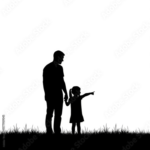 Father and Daughter Silhouette