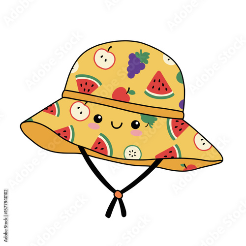 Wide-Brim Hat. Polka Dot Style in Summer Minimalism