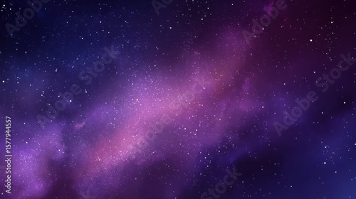 Celestial Dreams: Violet Galaxy and Starry Night Sky

