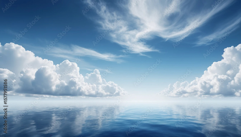 Obraz premium Pearl Skies and Deep Ocean
