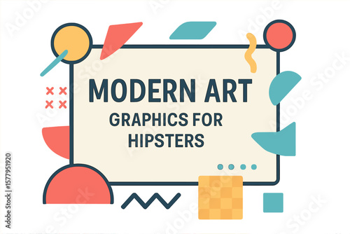Dynamic frame with stylish vector elements suitable for modern art and hipster themed text graphics