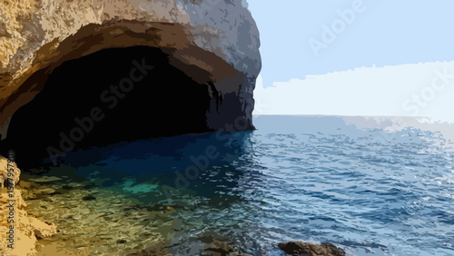 Cave in the ocean