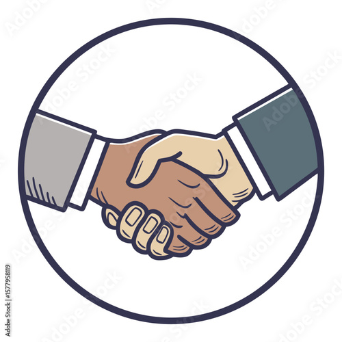 3D handshake deal icon