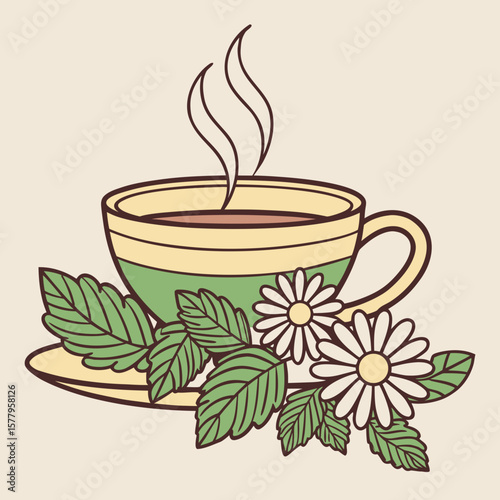 3D herbal tea icon