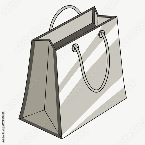 3D shopping bag icon
