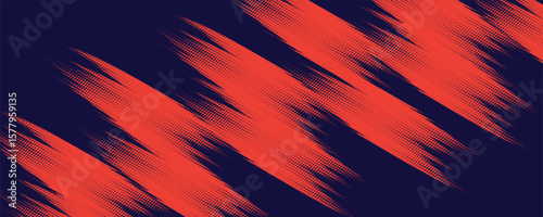 Halftone dots red and blue color pattern gradient grunge texture background. Pop art dot comic style vector illustration. Grunge vector dots, eps10.