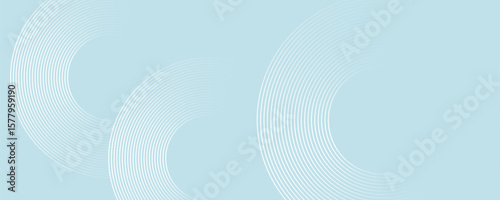 Modern abstract background. Glossy white gradient circle lines. Minimal geometric pattern. Simple graphic elements. Futuristic concept. Suitable for cover, poster, banner, brochure, eps10.