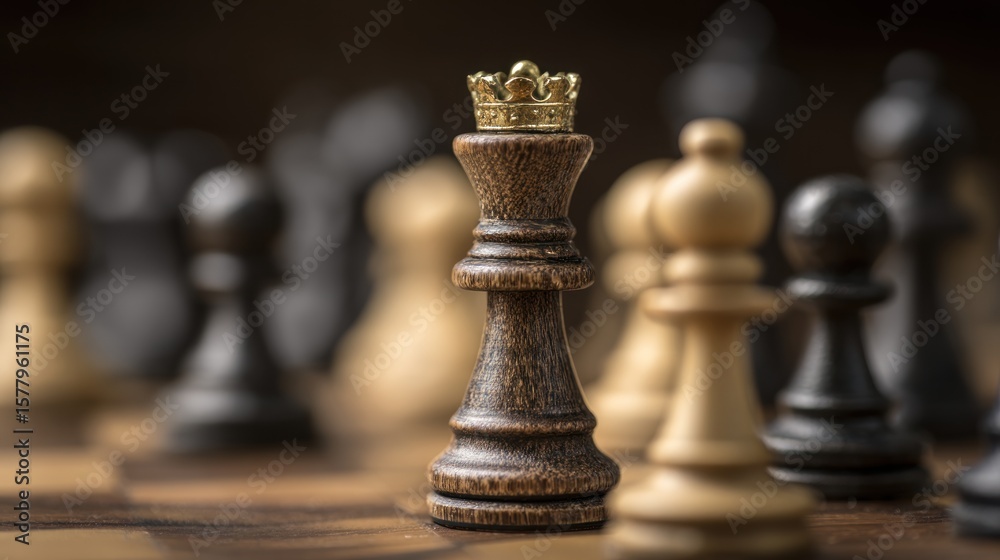 Fototapeta premium Chess king in focus