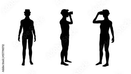 VR Headset Silhouette PNG Transparent Background