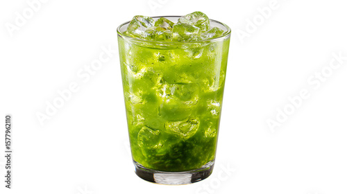 Iced tea Green tea, isolate on white background
