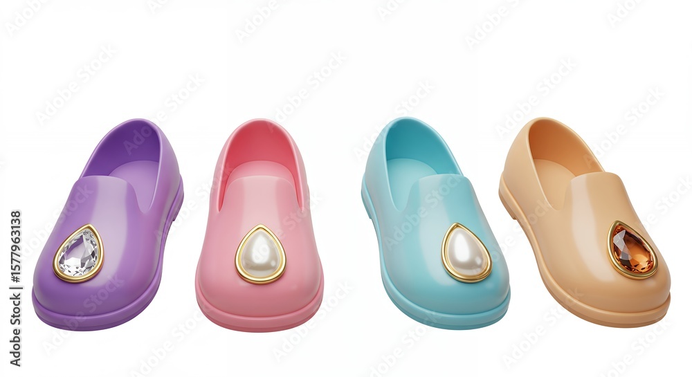 Fototapeta premium Colorful casual shoes display