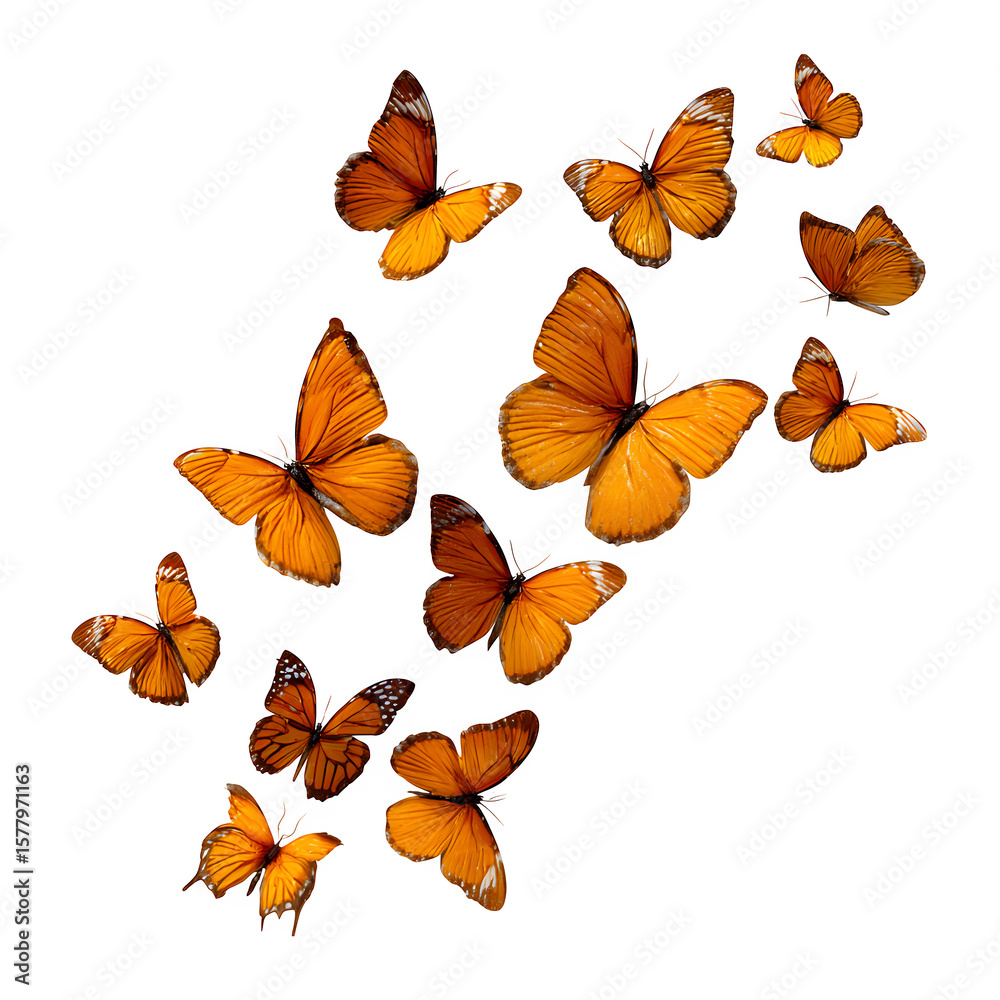 Obraz premium autumn leaves on white background