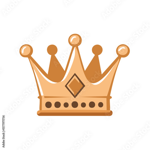 Hand-Drawn Crown Clipart Illustration for Royal Theme Design Projects