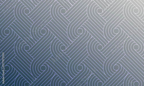 Foto Geometric abstract background with interwoven curved lines forming a seamless pattern