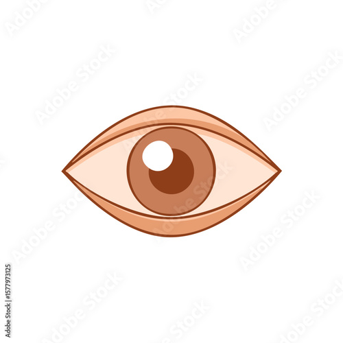 Brown Eye Icon Graphic Illustration Iris Pupil Vision