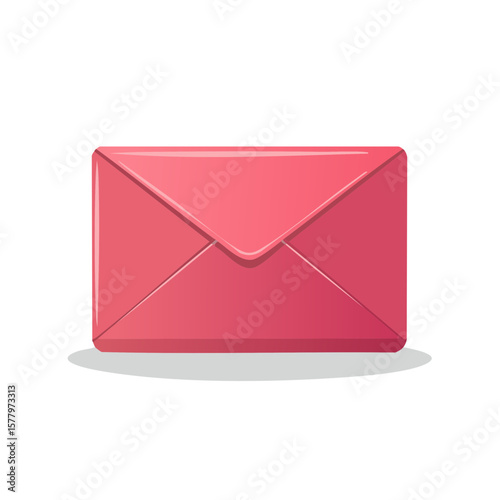 Stylized Pink Envelope Icon for Communication and Correspondence