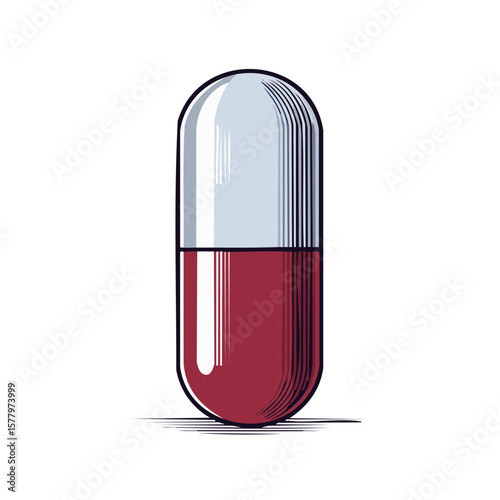Isolated capsule pill medicine concept for healthcare or pharmacy usage