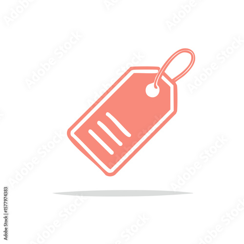 Price tag icon with three lines, shopping and sale concept, business and commerce, retail symbol, price labeling