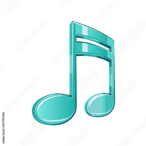 Aqua Musical Note Rendering Music Symbol Sign Graphic Melody Composition