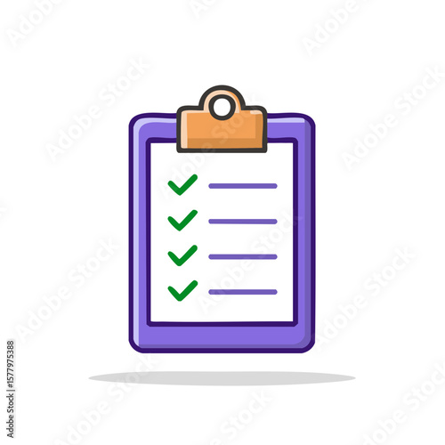 To Do List on Clipboard with Green Checkmarks Indicating Tasks are Done Check List Planning Task Management Icon