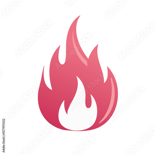 Crimson Flame Icon Design Element Glowing Ember Burning Embers Flames Fire