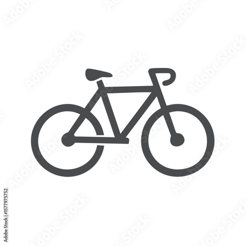 Simple Style Bicycle Illustration Cycling Recreation Active Lifestyle Graphic Design