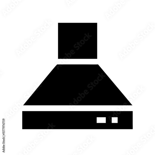 Extractor Hood Pictogram Kitchen Appliance Icon in Minimalist Style

