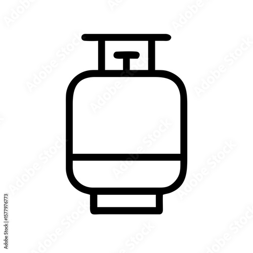 Gas Cylinder Pictogram Energy Icon in Minimalist Style

