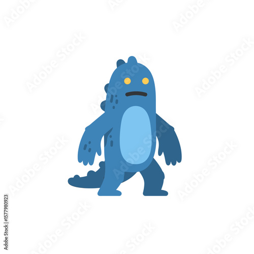 Wallpaper Mural Blue Swamp Monster Standing Icon Full Body Simple Design Torontodigital.ca
