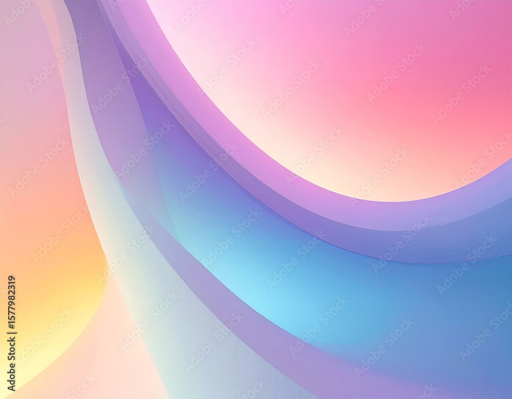 Fototapeta premium Abstract Gradient Background with Waves in Soft Pastel Colors and Subtle Texture