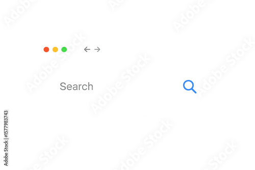 Modern Search Bar Interface for Website and App UI, Address Navigation Bar Icon, Minimal Web Browser Window Template, Isolated Search Form Design, Internet User Experience Concept
