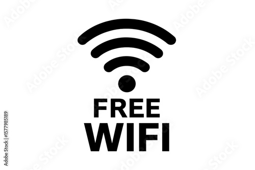 Free wifi zone sign. Wireless internet connection area symbol. Wifi hotspot network icon. Public access point logo. Digital communication technology vector illustration.
