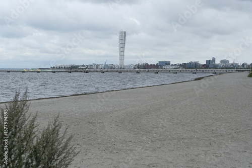 VŠstra Hamnen (Western Harbour) in Malmš seen from the Ribersborg beach