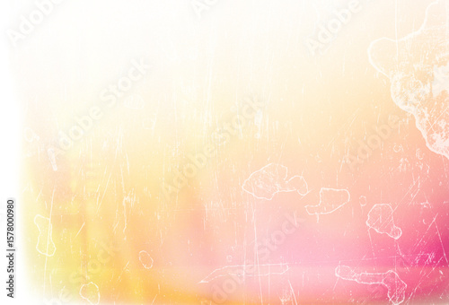 Vintage dust, scratches and light leak template of an old camera's analogue film with red, yellow and magenta glare and white dust, scratches and splatters on transparent background. (png image)