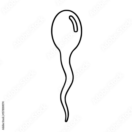 Abstract Outline of Human Sperm Cell Icon