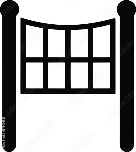 Volleyball Net Icon High-Quality Vector Graphic for Sports Websites and Designs