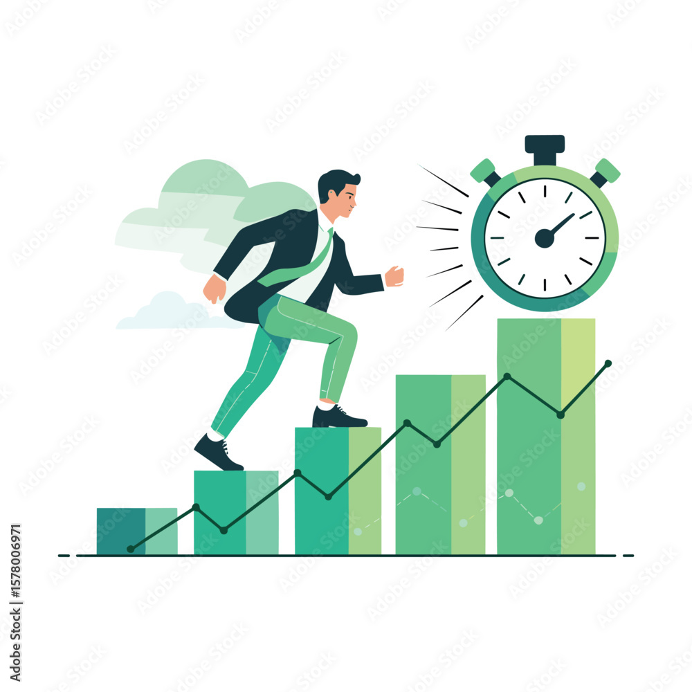 Fototapeta premium Achieve Business Growth Time Management Strategies for Success