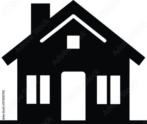 Simple House Icon Vector Illustration for Home Design Projects