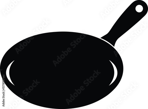 Versatile Frying Pan Cooking Essentials Icon Illustration