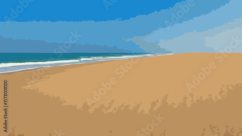 Long sandy beach